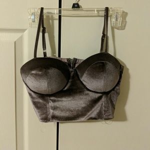 Mauve windsor crop top